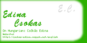 edina csokas business card
